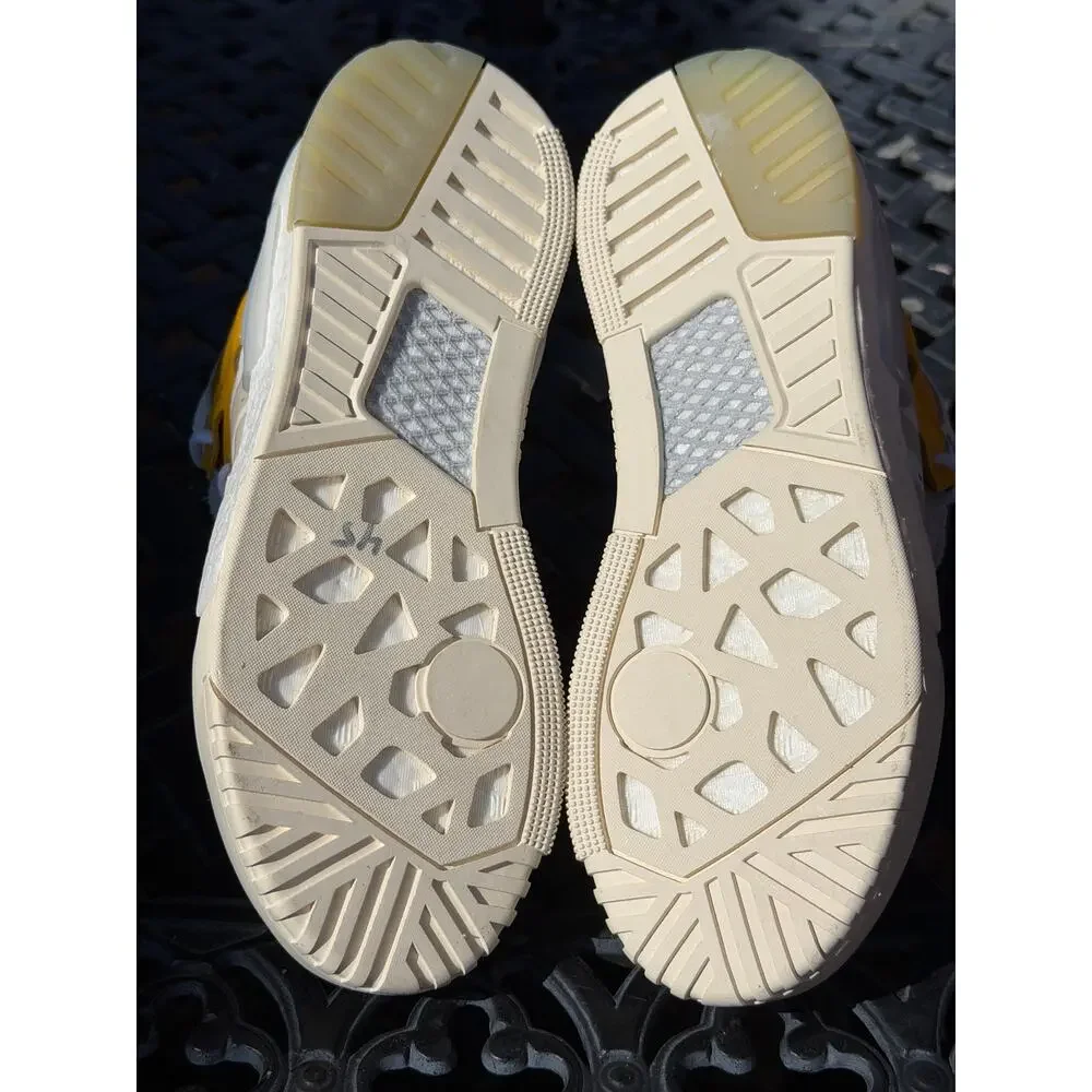 adidas Men Rivalry Rm High Top White Mustard Yellow Basketball F34144 Size 6 NWT